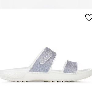 CROCS Women's Glittery Silver Sandals